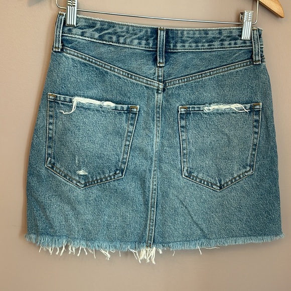 New Abercrombie & Fitch Zoe Natural Rise Vintage A-Line Skirt Jean Size 2 - Picture 3 of 14
